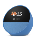 Amazon Echo Spot (latest model), Smart alarm clock with vibrant sound, Alexa and Bluetooth | Blue - Image 2